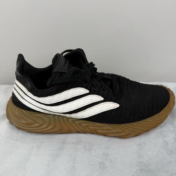 Adidas Sobakov Sneakers Men's 10 Black White Gum Lace Up Running Shoes AQ1135 - Picture 1 of 12